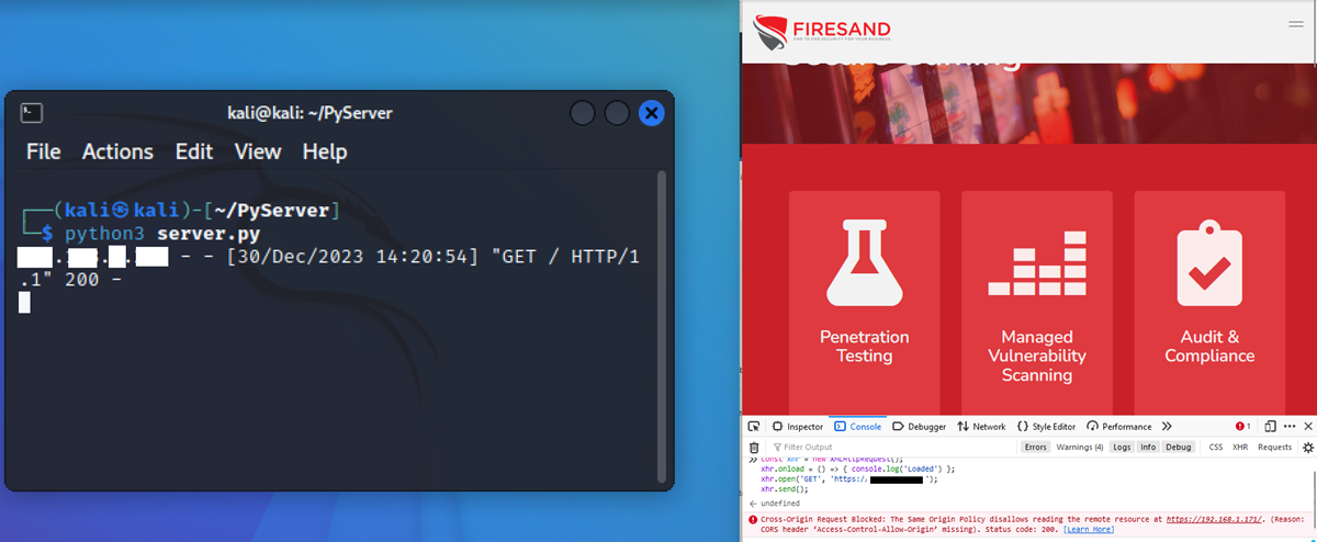 Cross Domain Request Reaching Server, Despite SOP Rules